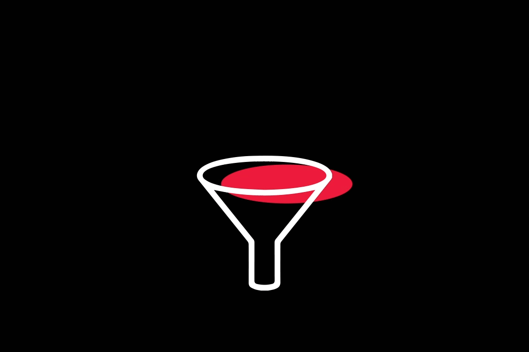 Sensory inputs falling into a funnel